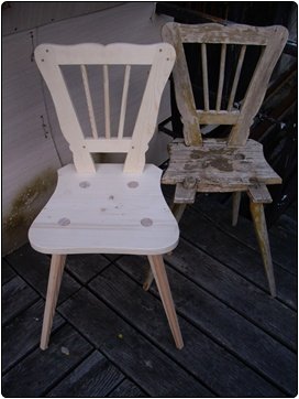 Replika selské židle 1/2 - Konstrukce