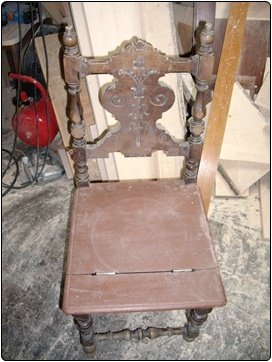 Židle/Schůdky před opravou